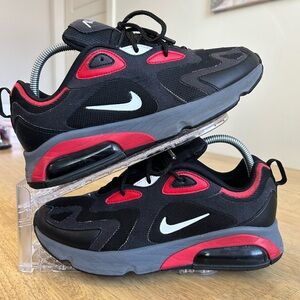 Nike Mens Air Max 200 CI3865-002 Black Running Shoes Sneakers Size 9